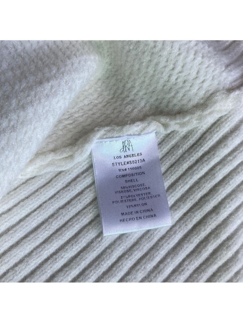 NWOT DRA Keiko Button Down Textured Ribbed Knit Cardigan in White - Picture 2 of 5